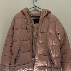 Zara Blush Quilted Jacket with Hood